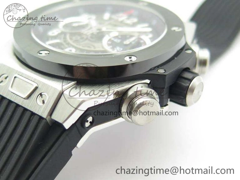 Big Bang Unico 45mm SS 3AF Best Edition Gray Dial Ceramic Bezel On Rubber Strap A Affordable 6934