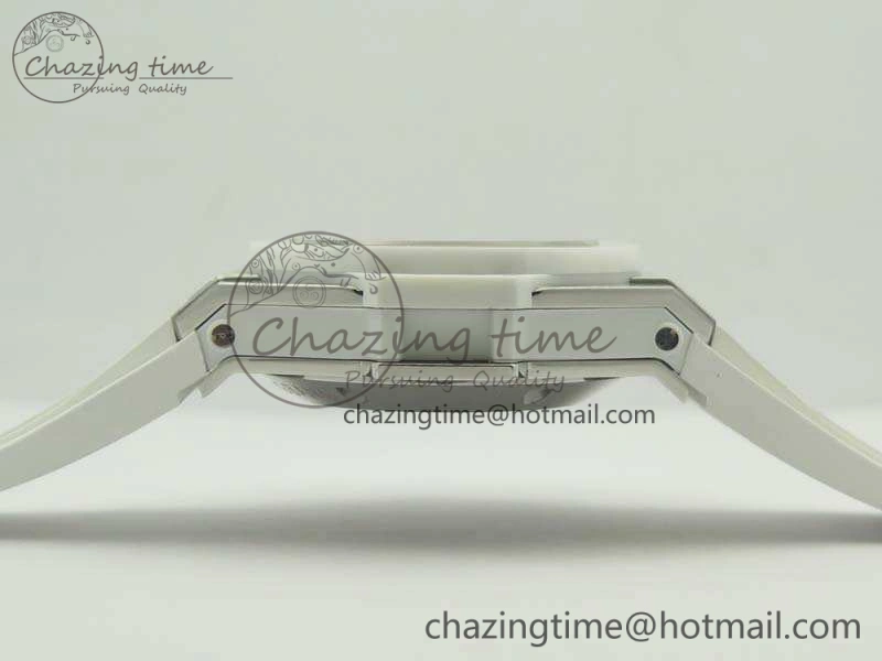 Big Bang Unico 45mm SS 3AF Best Edition White Dial Ceramic Bezel On Rubber Strap A Durable 6916