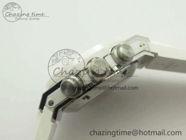 Big Bang Unico 45mm SS 3AF Best Edition White Dial Ceramic Bezel On Rubber Strap A Durable 6916