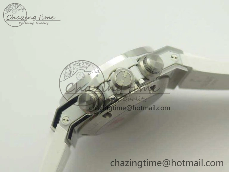 Big Bang Unico 45mm SS 3AF Best Edition White Dial Crystal Bezel On Rubber Strap A Bold 6915