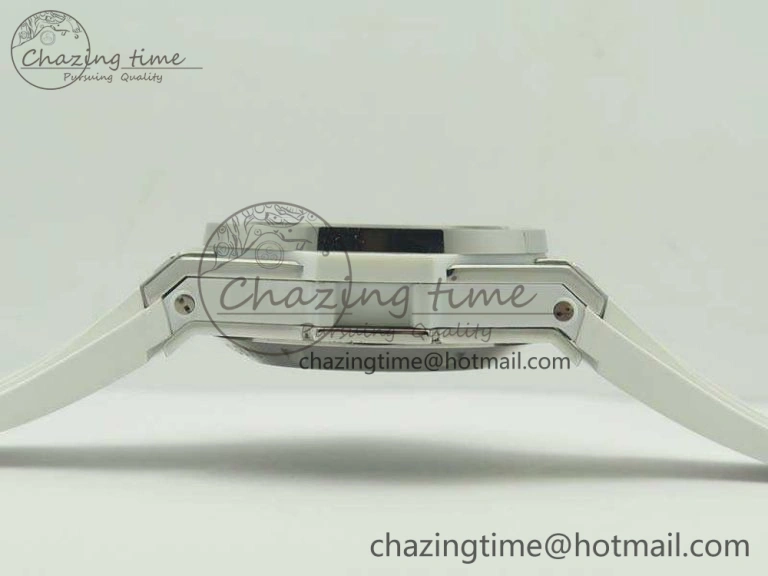Big Bang Unico 45mm SS 3AF Best Edition White Dial Crystal Bezel On Rubber Strap A Bold 6915