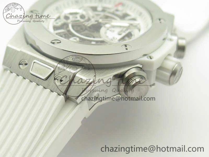 Big Bang Unico 45mm SS 3AF Best Edition White Dial On Rubber Strap A SmoothTexture 6917