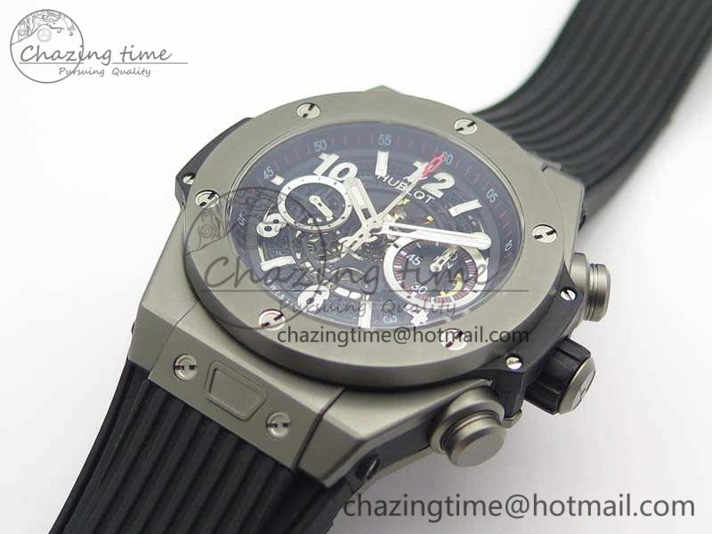 Big Bang Unico 45mm Satin-Polished Steel 3AF Best Edition Black Dial On Rubber Strap A Breathable 6924