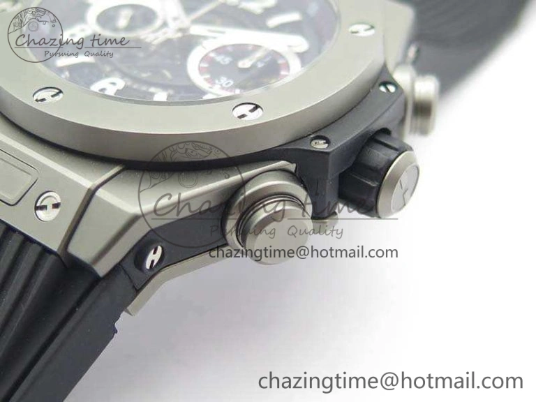 Big Bang Unico 45mm Satin-Polished Steel 3AF Best Edition Black Dial On Rubber Strap A Breathable 6924