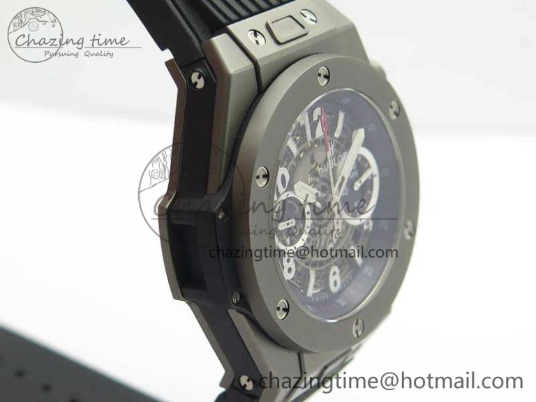 Chic Big Bang Unico 45mm Satin-Polished Steel 3AF Best Edition Gray Dial On Rubber Strap A 6923