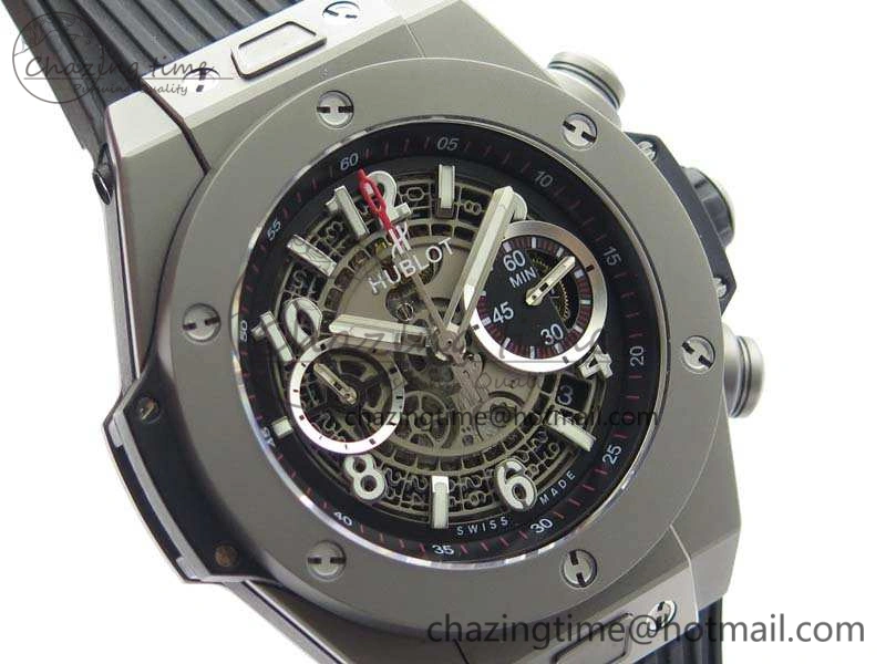 Chic Big Bang Unico 45mm Satin-Polished Steel 3AF Best Edition Gray Dial On Rubber Strap A 6923