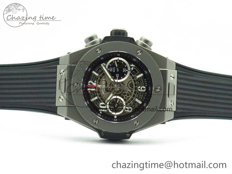 Chic Big Bang Unico 45mm Satin-Polished Steel 3AF Best Edition Gray Dial On Rubber Strap A 6923