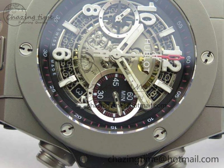 Chic Big Bang Unico 45mm Satin-Polished Steel 3AF Best Edition Gray Dial On Rubber Strap A 6923