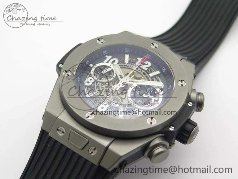 Chic Big Bang Unico 45mm Satin-Polished Steel 3AF Best Edition Gray Dial On Rubber Strap A 6923