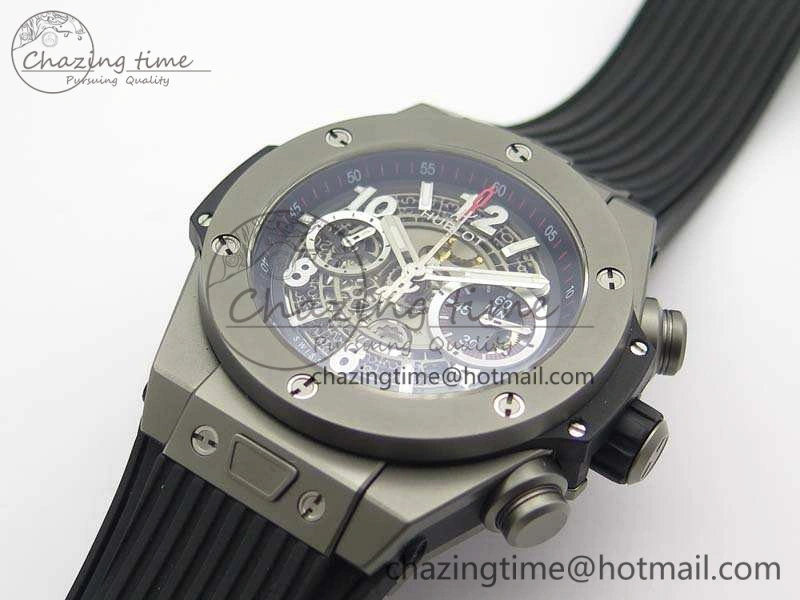 Chic Big Bang Unico 45mm Satin-Polished Steel 3AF Best Edition Gray Dial On Rubber Strap A 6923