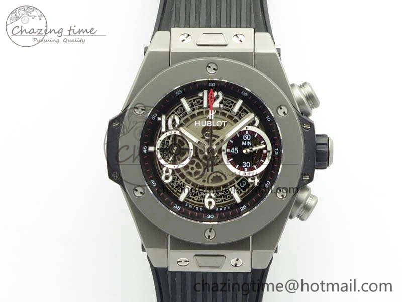 Chic Big Bang Unico 45mm Satin-Polished Steel 3AF Best Edition Gray Dial On Rubber Strap A 6923