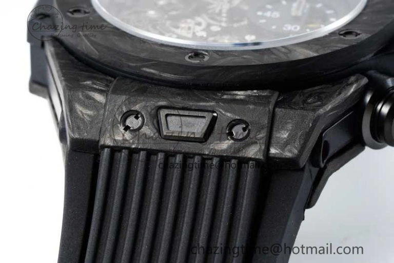 Elegant Big Bang Unico Black Carbon TWF Best Edition Skeleton Dial on Black Rubber Strap A 6764