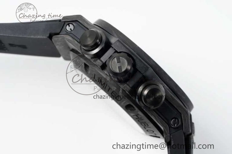 Elegant Big Bang Unico Black Carbon TWF Best Edition Skeleton Dial on Black Rubber Strap A 6764