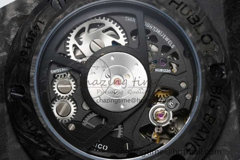 Elegant Big Bang Unico Black Carbon TWF Best Edition Skeleton Dial on Black Rubber Strap A 6764