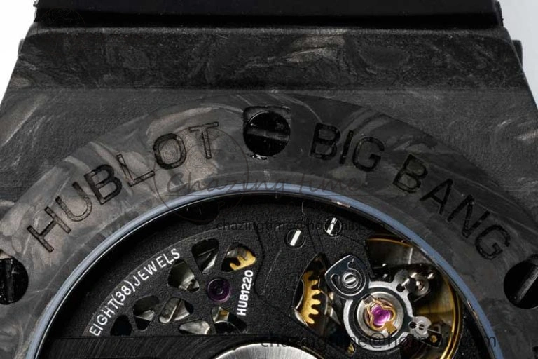 Elegant Big Bang Unico Black Carbon TWF Best Edition Skeleton Dial on Black Rubber Strap A 6764