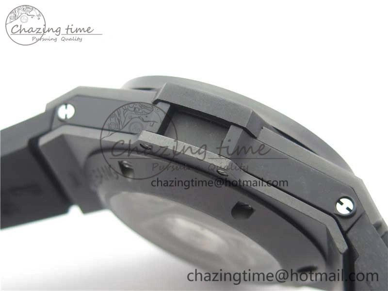 WeatherProof Big Bang Unico Black Ceramic HBF 1:1 Best Edition Black Skeleton Dial on Black Rubber Strap A 6824
