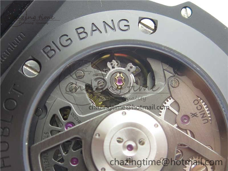 WeatherProof Big Bang Unico Black Ceramic HBF 1:1 Best Edition Black Skeleton Dial on Black Rubber Strap A 6824