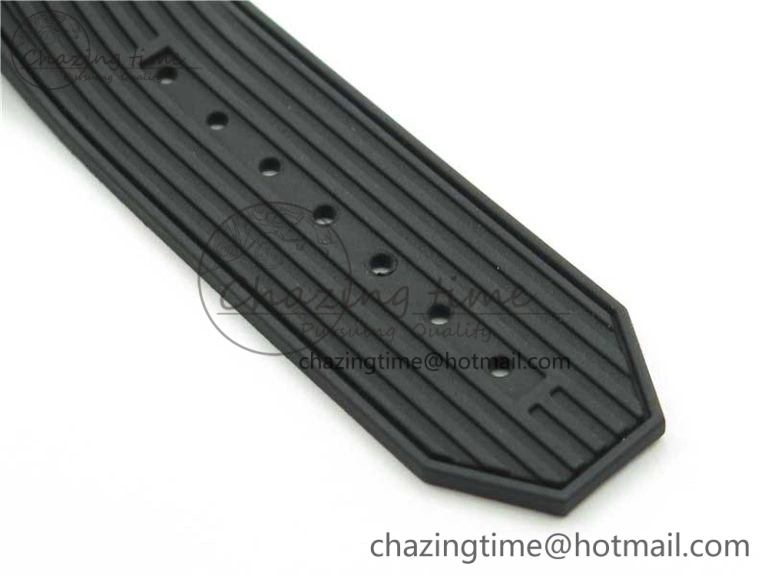WeatherProof Big Bang Unico Black Ceramic HBF 1:1 Best Edition Black Skeleton Dial on Black Rubber Strap A 6824