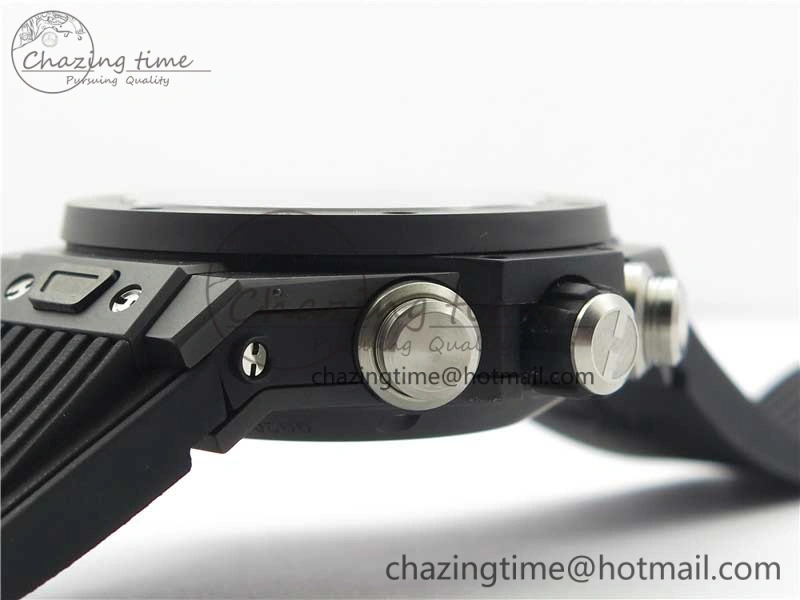 WeatherProof Big Bang Unico Black Ceramic HBF 1:1 Best Edition Black Skeleton Dial on Black Rubber Strap A 6824