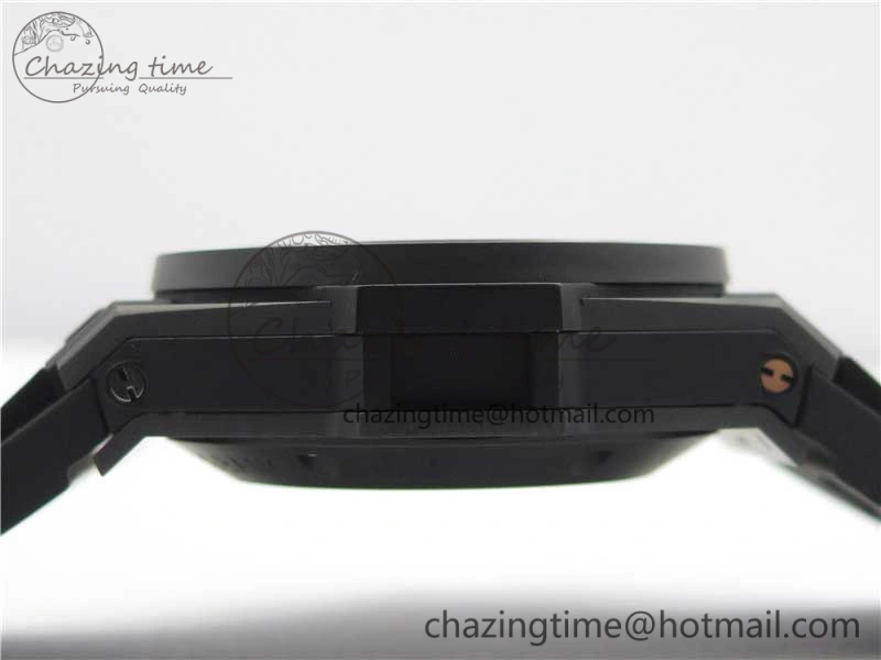 WeatherProof Big Bang Unico Black Ceramic HBF 1:1 Best Edition Black Skeleton Dial on Black Rubber Strap A 6824