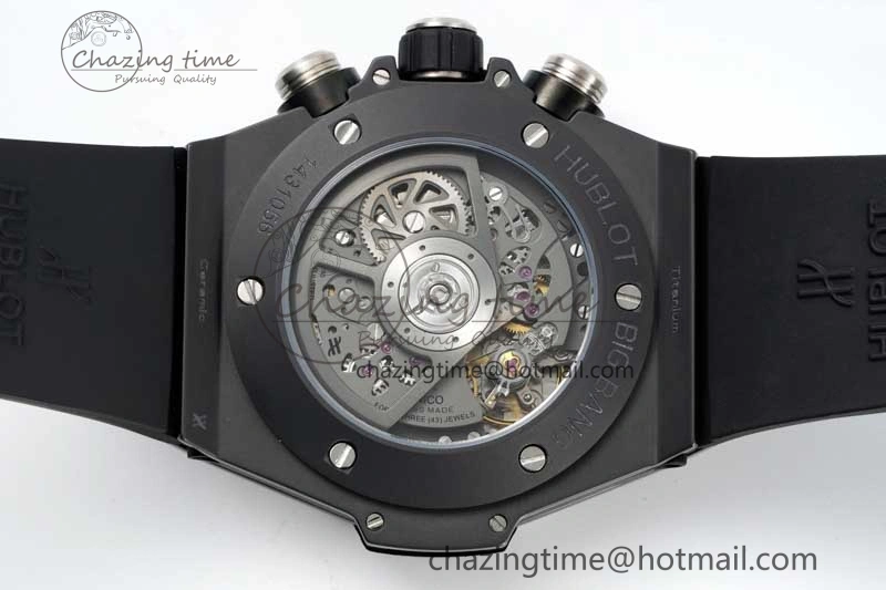 EasyCare Big Bang Unico Black Ceramic ZF 1:1 Best Edition Skeleton Dial on Black Rubber Strap A 6774