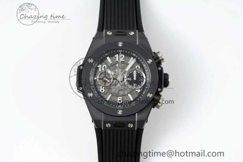EasyCare Big Bang Unico Black Ceramic ZF 1:1 Best Edition Skeleton Dial on Black Rubber Strap A 6774