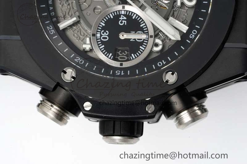 EasyCare Big Bang Unico Black Ceramic ZF 1:1 Best Edition Skeleton Dial on Black Rubber Strap A 6774