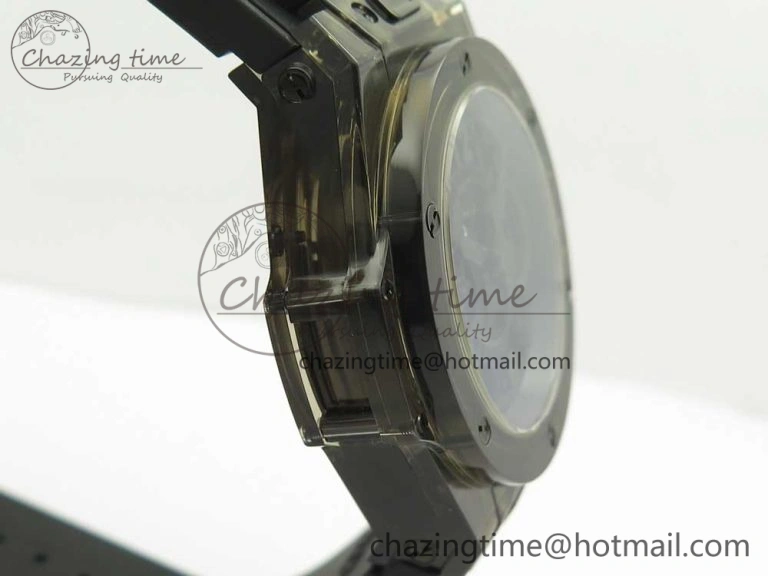 Stylish Big Bang Unico Black Magic Sapphire 45mm OXF Best Edition Black Dial on Black Rubber Strap A 6847