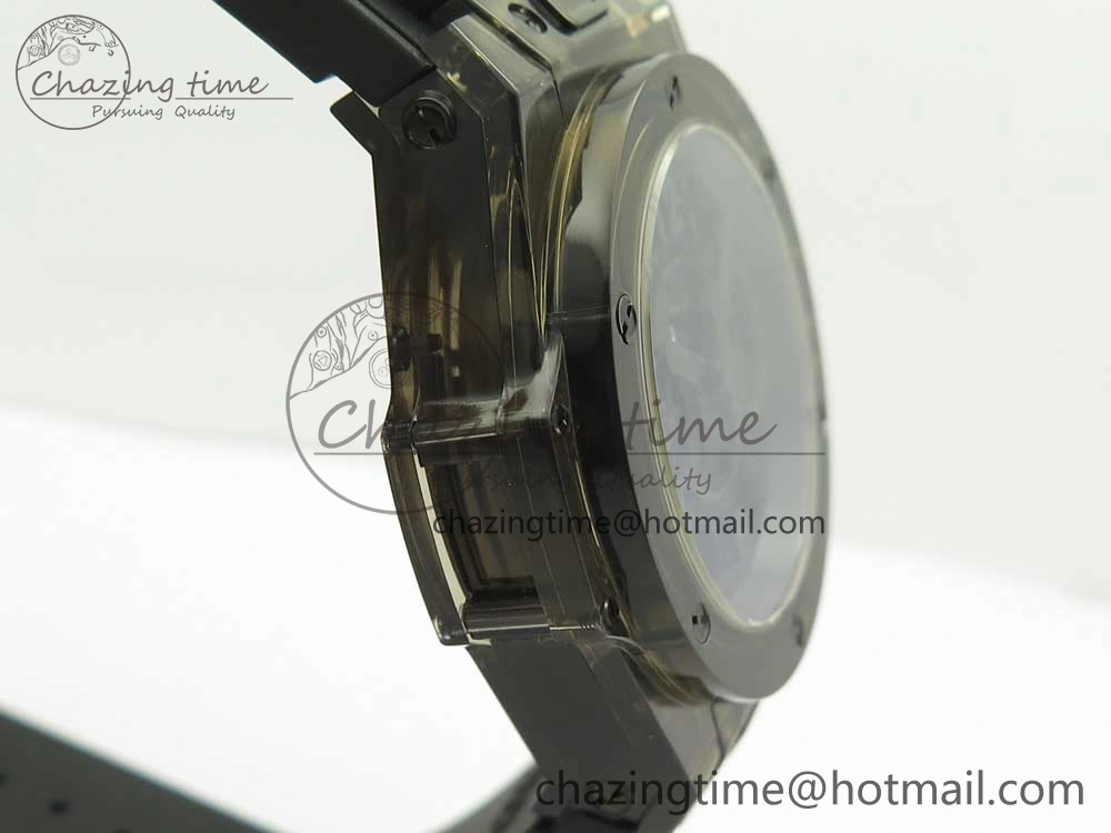 Stylish Big Bang Unico Black Magic Sapphire 45mm OXF Best Edition Black Dial on Black Rubber Strap A 6847