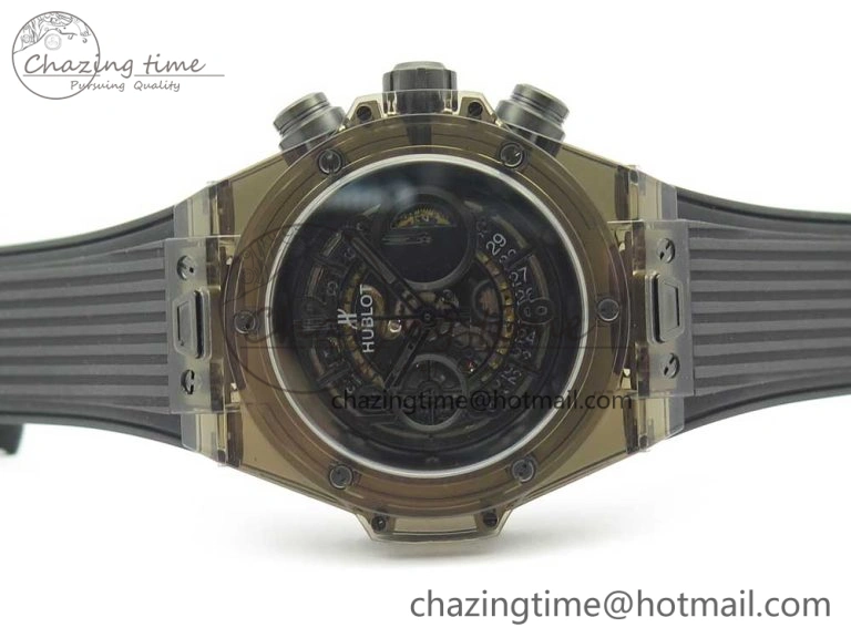 Stylish Big Bang Unico Black Magic Sapphire 45mm OXF Best Edition Black Dial on Black Rubber Strap A 6847