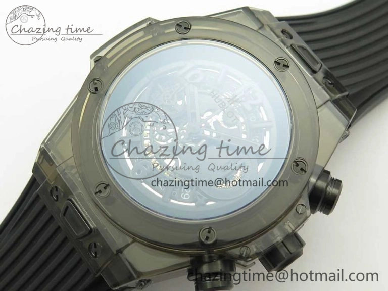 Stylish Big Bang Unico Black Magic Sapphire 45mm OXF Best Edition Black Dial on Black Rubber Strap A 6847