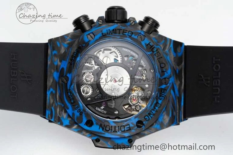 Big Bang Unico Blue Carbon TWF Best Edition Skeleton Dial on Black Rubber Strap A StreetReady 6765