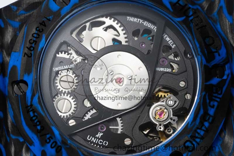 Big Bang Unico Blue Carbon TWF Best Edition Skeleton Dial on Black Rubber Strap A StreetReady 6765
