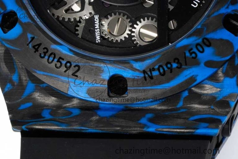 Big Bang Unico Blue Carbon TWF Best Edition Skeleton Dial on Black Rubber Strap A StreetReady 6765