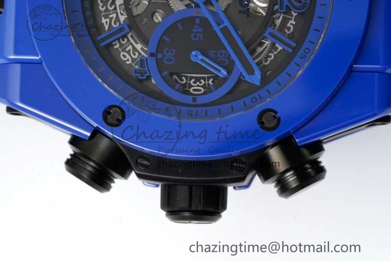 Big Bang Unico Blue Magic Ceramic ZF 1:1 Best Edition Skeleton Dial on Blue Rubber Strap A Modern 6771