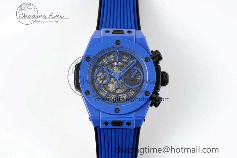 Big Bang Unico Blue Magic Ceramic ZF 1:1 Best Edition Skeleton Dial on Blue Rubber Strap A Modern 6771