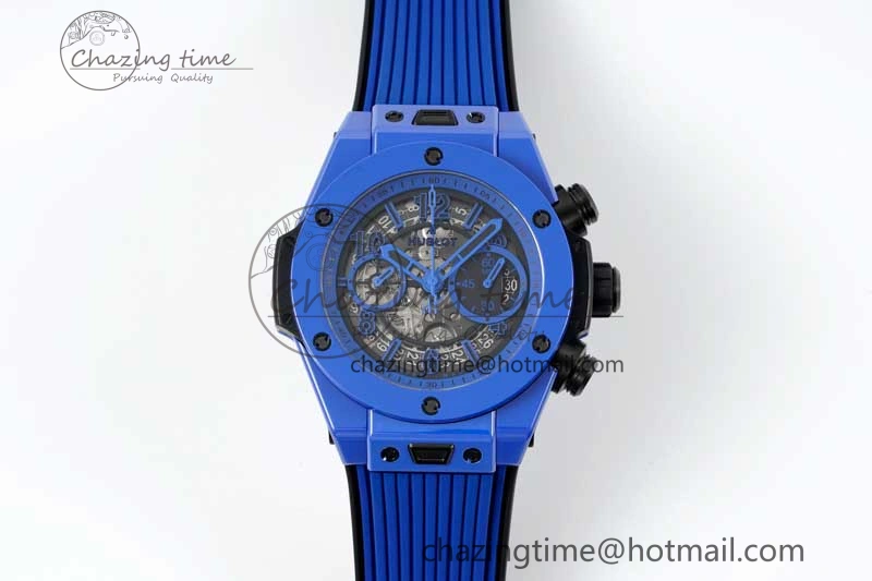 Big Bang Unico Blue Magic Ceramic ZF 1:1 Best Edition Skeleton Dial on Blue Rubber Strap A Modern 6771