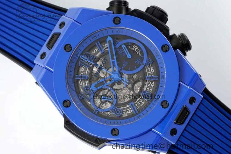 Big Bang Unico Blue Magic Ceramic ZF 1:1 Best Edition Skeleton Dial on Blue Rubber Strap A Modern 6771