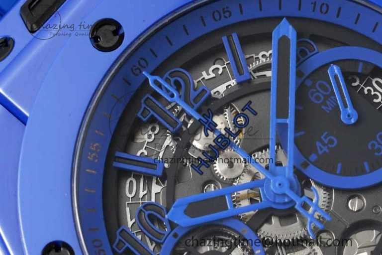 Big Bang Unico Blue Magic Ceramic ZF 1:1 Best Edition Skeleton Dial on Blue Rubber Strap A Modern 6771