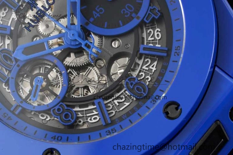 Big Bang Unico Blue Magic Ceramic ZF 1:1 Best Edition Skeleton Dial on Blue Rubber Strap A Modern 6771