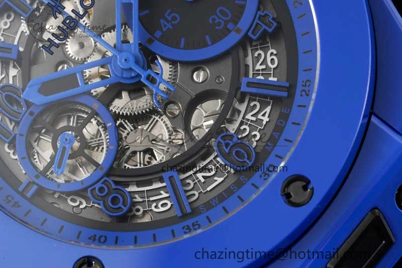 Big Bang Unico Blue Magic Ceramic ZF 1:1 Best Edition Skeleton Dial on Blue Rubber Strap A Modern 6771
