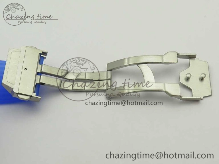 Big Bang Unico Blue Magic Sapphire 45mm OXF Best Edition Crystal Bezel Skeleton Dial on Blue Rubber Strap A HighQuality 6844