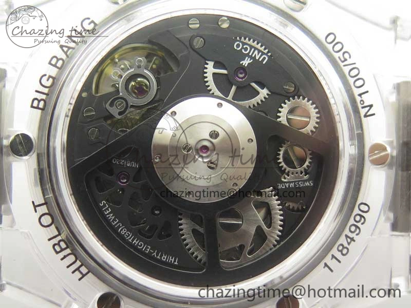Tailored Big Bang Unico Magic Sapphire 45mm OXF Best Edition Black Dial on Black Rubber Strap A 6880
