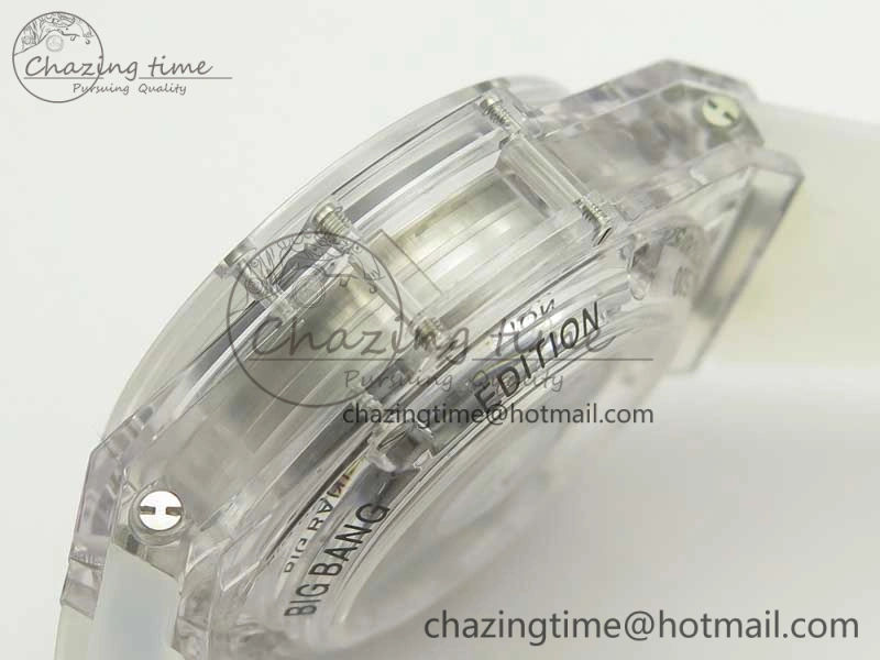 Big Bang Unico Magic Sapphire 45mm OXF Best Edition Black Skeleton Dial on Transparent Rubber Strap A Packable 6882