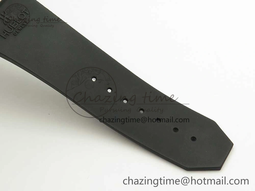 Big Bang Unico Magic Sapphire 45mm OXF Best Edition Skeleton Dial Diamonds Bezel on Black Rubber Strap A Chic 6848