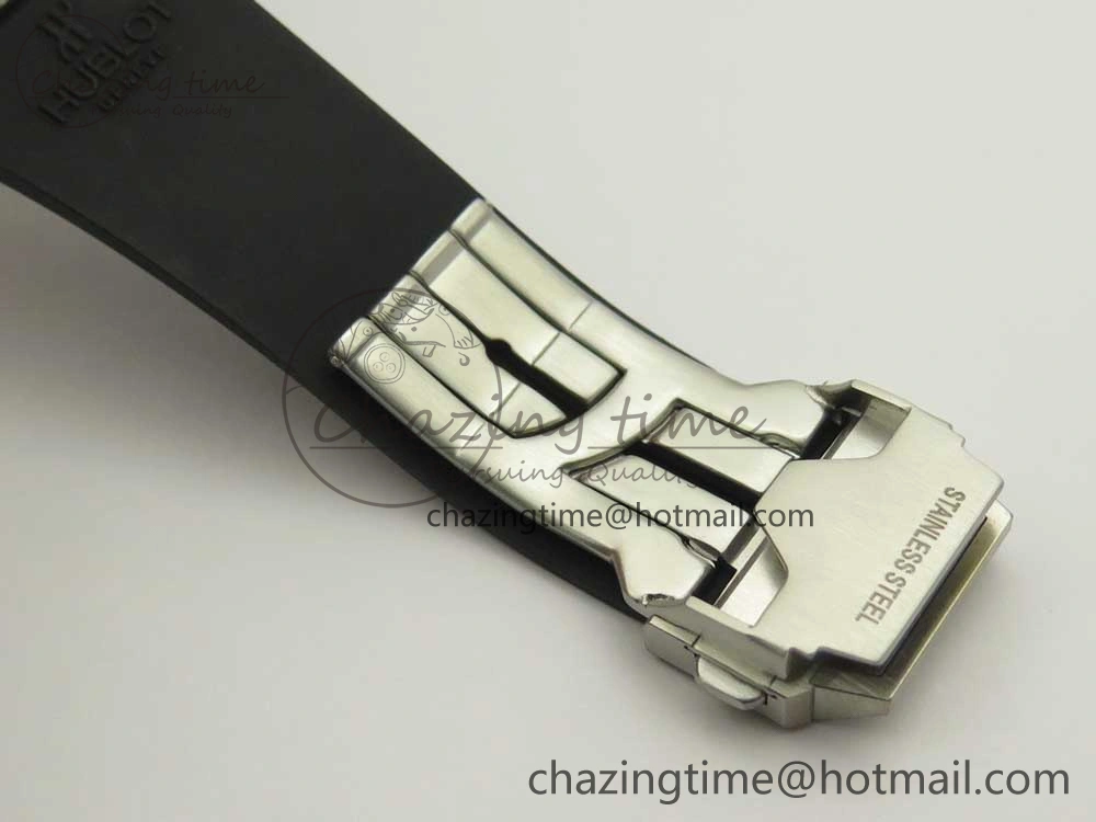 Big Bang Unico Magic Sapphire 45mm OXF Best Edition Skeleton Dial Diamonds Bezel on Black Rubber Strap A Chic 6848