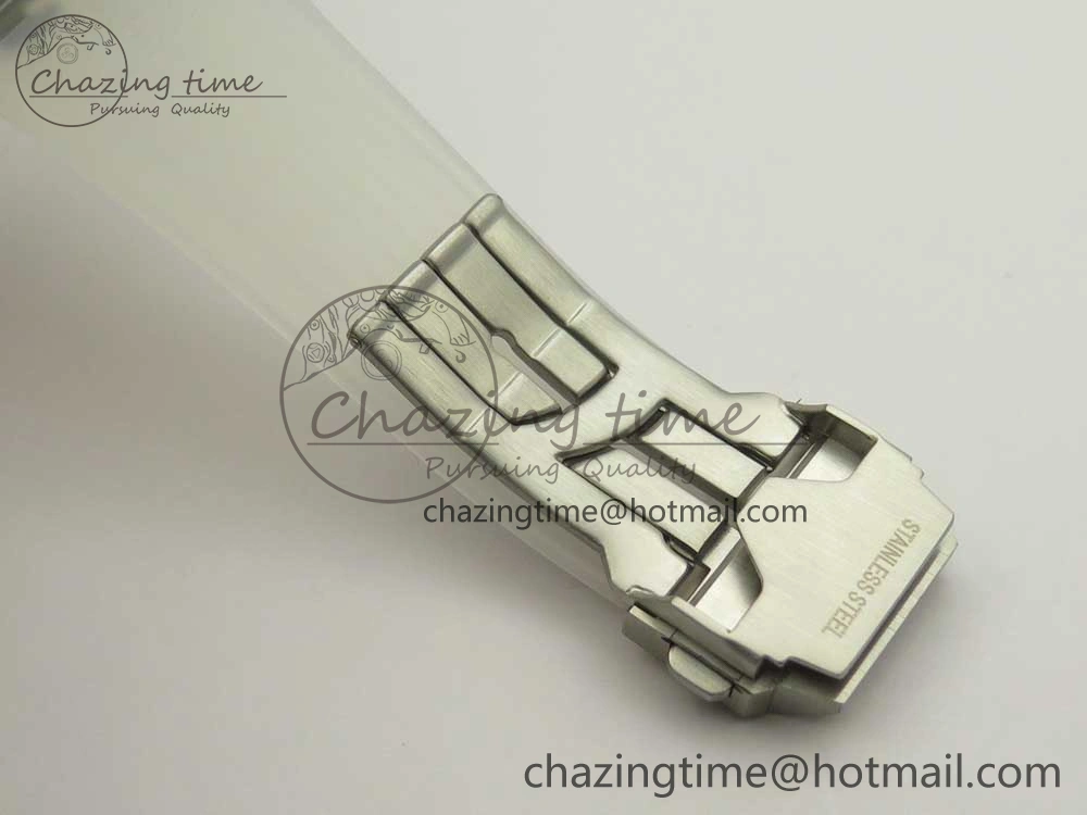 Colorful Big Bang Unico Magic Sapphire 45mm OXF Best Edition Skeleton Dial Diamonds Bezel on White Rubber Strap A 6849