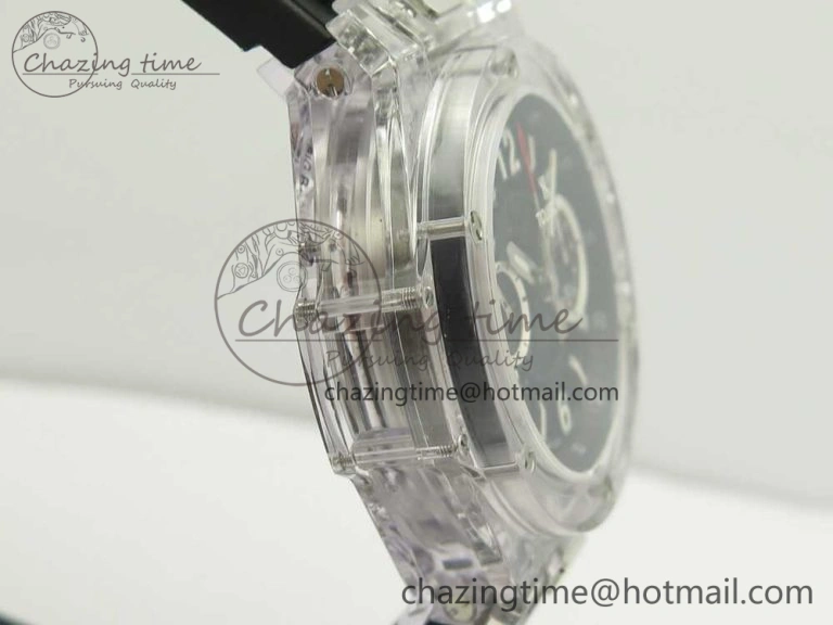 Big Bang Unico Magic Sapphire 45mm OXF Best Edition Skeleton Dial on Black Rubber Strap A Comfortable 6854