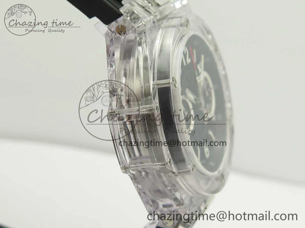 Big Bang Unico Magic Sapphire 45mm OXF Best Edition Skeleton Dial on Black Rubber Strap A Comfortable 6854
