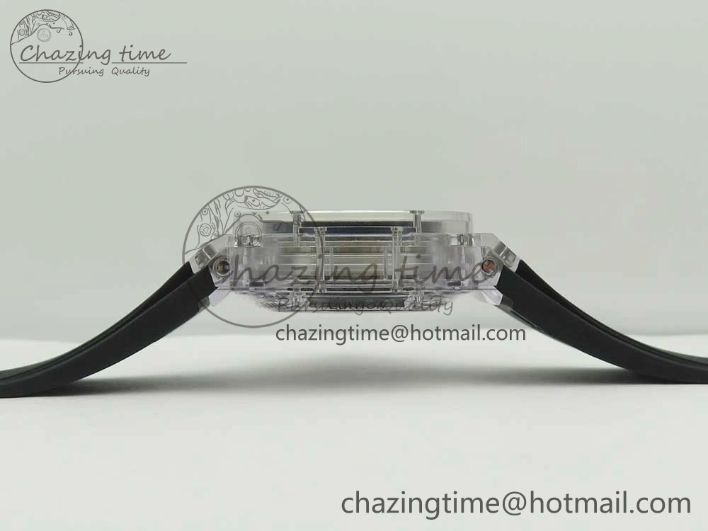 Big Bang Unico Magic Sapphire 45mm OXF Best Edition Skeleton Dial on Black Rubber Strap A Comfortable 6854